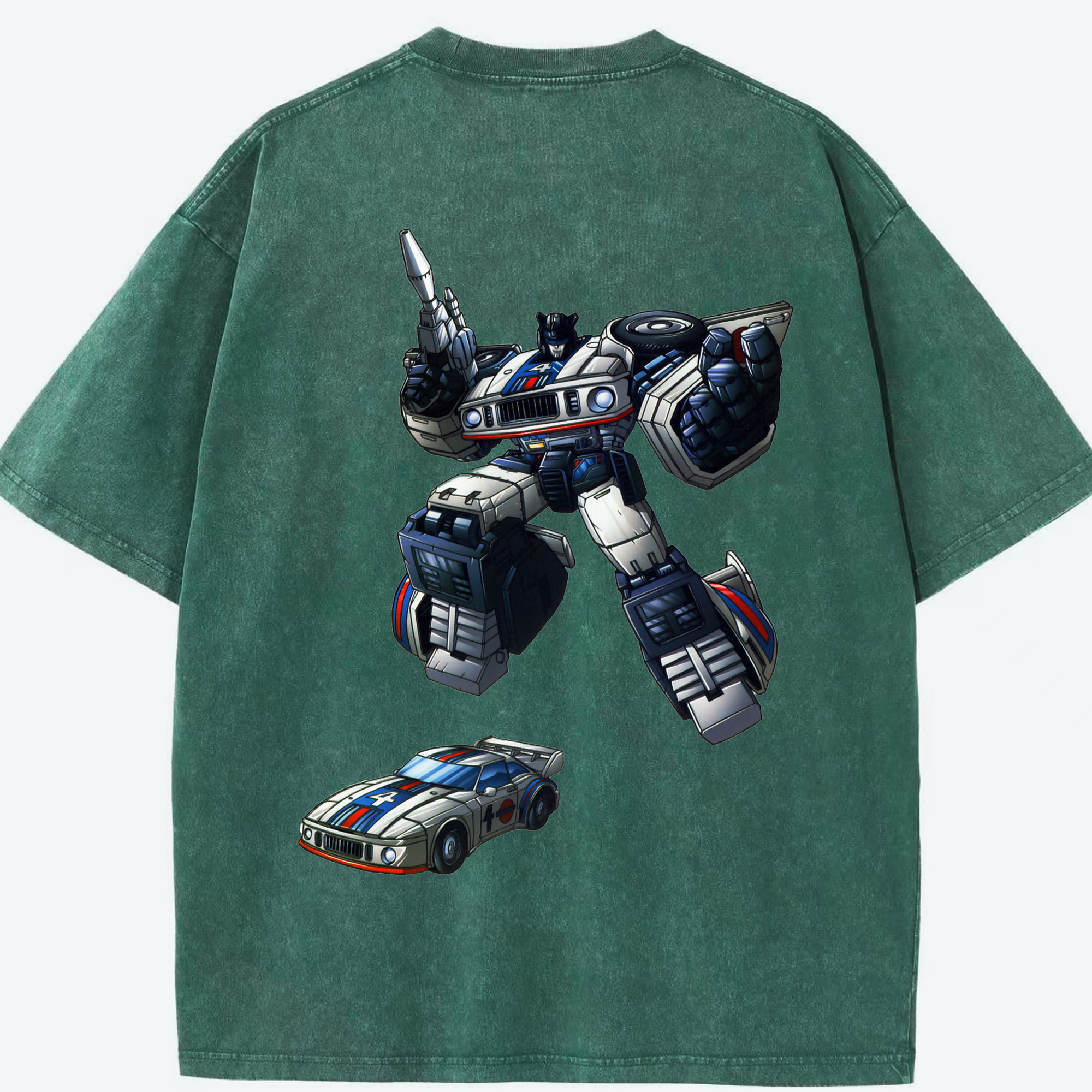 （画像用）  綿100% ヴィンテージ風 半袖Tシャツ（背面プリント）